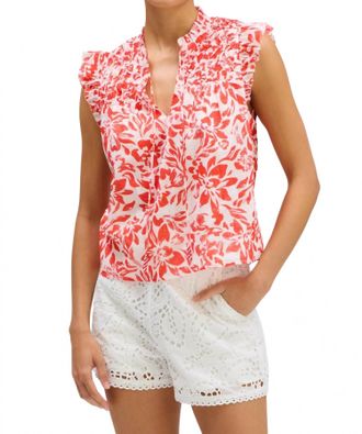 Allison New York Mckay V-Neck Top In Red Floral