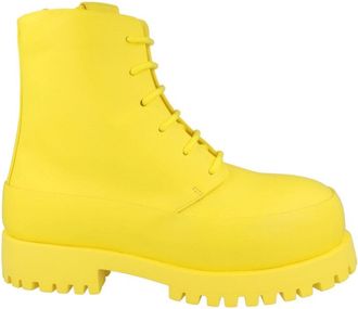 Ferragamo Fede Leather Combat Boots