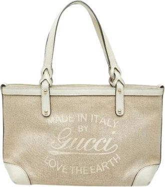 Gucci Pre-owned Tote Bags, female, Beige, Size: ONE SIZE Pre-owned Vintage Tote Bag
