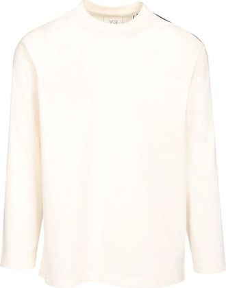 Yohji Yamamoto Tops, Dames, Wit, M, Katoen, Lange mouwen katoenen T-shirt