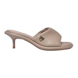 Pinko Heeled Mules, female, Beige, Size: 10 US Heeled Mules