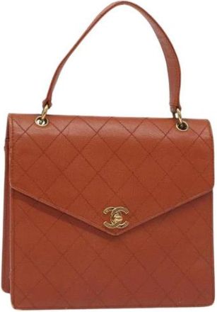 Chanel Tweedehands leren handtassen - Dames - Vintage Handtas - Bruin - ONE Size - Vintage