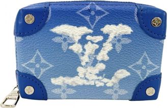Louis Vuitton Blue Monogram Coin Purse/Coin Case (Pre-Owned)