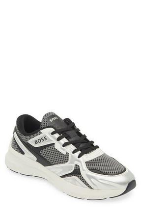 BOSS Owen Runn Sneaker in Silver at Nordstrom Rack, Size 7Us / 6Uk