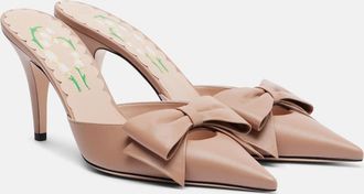 Valentino Garavani Bow-detail leather mules