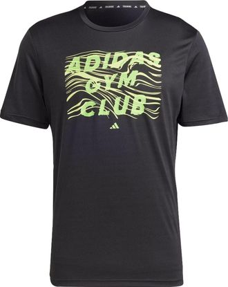 adidas HIIT Graphic Training T-Shirts Black Green IL7008