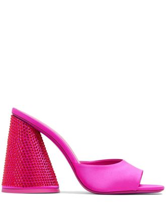 The Attico Mules Luz 105mm con strass - Rosa