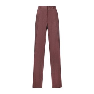 ottod'Ame Broeken, Dames, Roze, M, Leer, Rechte broek