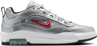 Nike Mens Air Max Ishod Premium Sneakers In Metallic Silver, Varsity Red