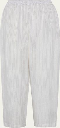 Eskandar Metallic Linen Japanese Trousers
