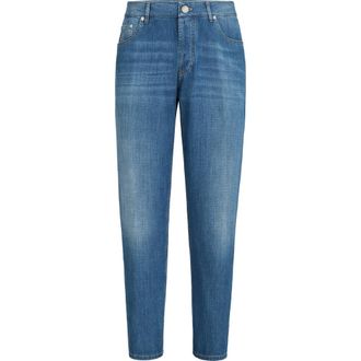 Brunello Cucinelli Lightweight denim trousers in Medium Denim at Nordstrom, Size 48 It