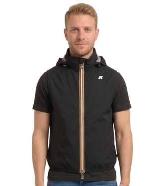 K-Way Black Sleeveless Hood Jacket