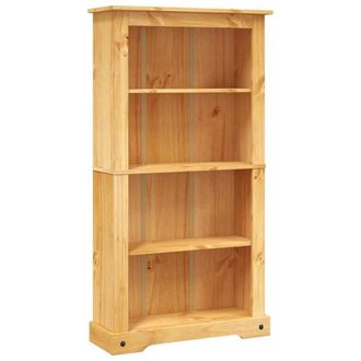 Berkfield Home 4-Tier Bookcase Mexican Pine Corona Range 81x29x150 cm in Brown | Size: 81 x 29 x 150 cm