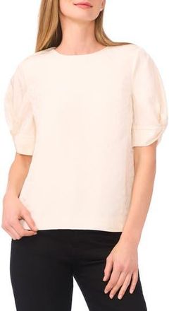 Ted Baker Chloe Puff Sleeve Jacquard Top in Vanilla Ice at Nordstrom Rack, Size X-Small