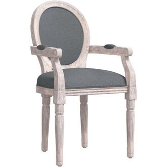 vidaXL Vidaxl - Silla De Comedor Tela Gris Oscuro 54x56x96,5 Cm