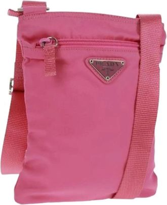 Prada Pre-owned Cross Body Bags, female, Pink, Size: ONE SIZE Pre-owned Vintage Cross Body Bag