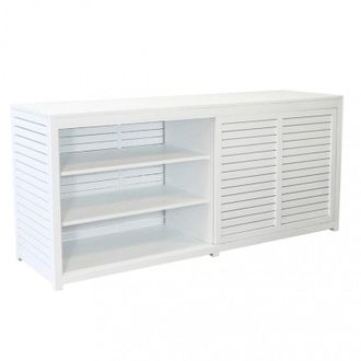 COSMA Mobile contenitore da esterno anta scorrevole Trinidad in alluminio 200 cm -Bianco