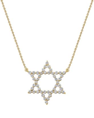 Sabrina Designs 14K 0.49 Ct. Tw. Diamond Star Of David Necklace