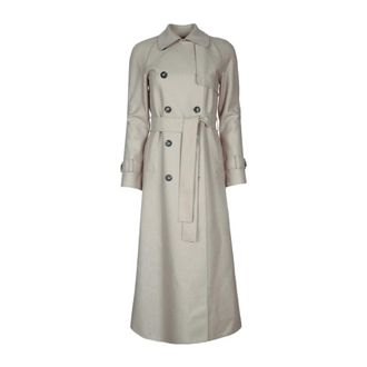 Harris Wharf London Trench Coats, female, Gray, Size: S Long Raglan Trench