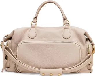 Aim&eacute;e Away We Go Leather Duffle Bag in Romance Pink at Nordstrom