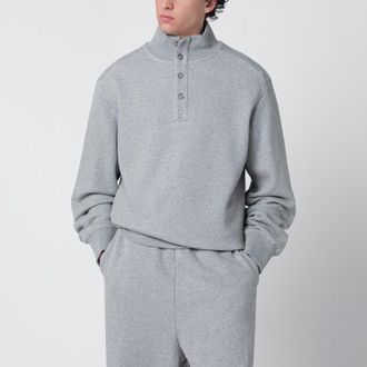 Entire studios Grey cotton buttoned sweater