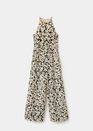 Mango Tuta stampa floreale cintura nero - Donna - XS - MANGO