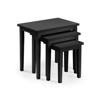 Julian Bowen Cleo Nest Of 3 Tables Black - Julian Bowen | TJ Hughes