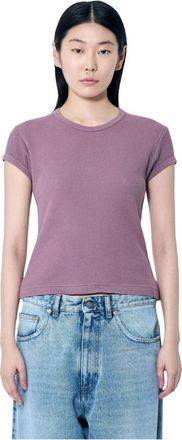 Acne Studios Logo Patch Thermoshirt - Dames - T-shirts - Paars - M - Katoen - Tops