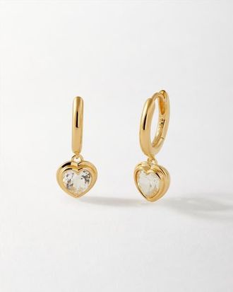 Edge of Ember Heart White Sapphire Earrings at Nordstrom