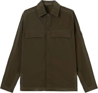 Stone Island Ghost Nylon Smerigliato Shirt Jacket - Heren - Casual Overhemden - Groen - XL - Nylon - Overhemden