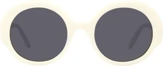 Loewe LW40135I25A Round Acetate Frame Sunglasses - Ivory
