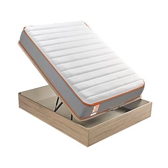 What The Sleep Colch&oacute;n y Canap&eacute;, Espuma Hr, madera, 150x190