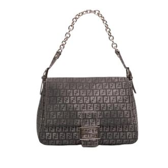 Fendi Pre-owned Shoulder Bags, female, Gray, Size: ONE SIZE Pre-owned Vintage Shoulder Bag