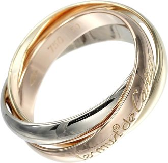 Cartier Pink Gold White Gold Yellow Gold Yellow Gold (18K) Pink Gold (18K) White Gold (18K) Band Ring (Pre-Owned)