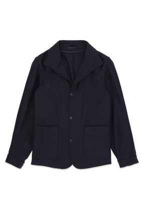 Fortela Scotland Classic Manteco Wool Jacket in Blue at Nordstrom, Size 54 Eu