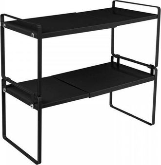 OEM Etag&egrave;re Cuisine Double Etag&egrave;re Extensible Pour Placard &Eacute;conomise Lespace 36-602136.5cm Noir