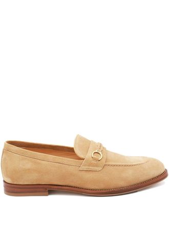 Brunello Cucinelli suede loafers - men - Calf Leather/Calf Leather/Calf Suede - 44 - Neutrals