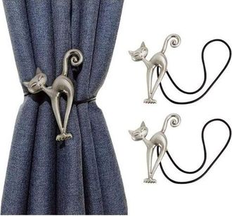 OEM Sujetadores Magn&eacute;ticos Para Cortinas De 2 Piezas, Clips Magn&eacute;ticos Para Cortinas, Hermosos Clips Para Cortinas Con Estampado De Gatos, Accesorios Para