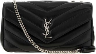 Saint Laurent Black Loulou Medium Shoulder Bag