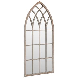 Berkfield Home Garden Mirror Sand 100x45 cm Iron for Outdoor Use in Beige