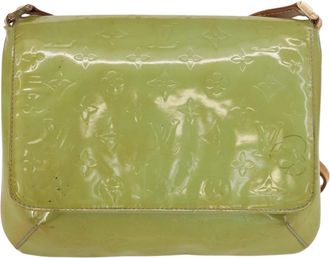 Louis Vuitton Thompson Street Monogram Vernis Blue Patent_Leather Handbag (Pre-Owned)