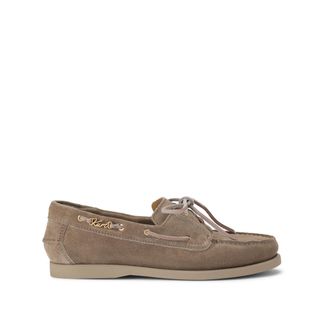 Kurt Geiger Mens Leather Somerville Boat Shoe Shoes - Taupe - Size UK 11
