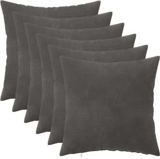 vidaXL Coj&iacute;n Con Almohada Heerlen 6 Uds. Gris Oscuro Terciopelo Vidaxl