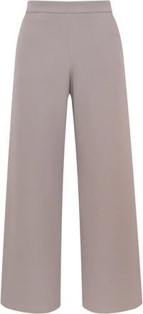Maliparmi Sleek Matte Trouser - Dames - Wijde Broeken - Grijs - XS - Polyester - Broeken