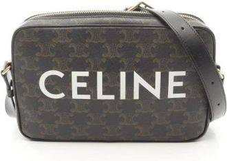 Celine Pre-owned Cross Body Bags, female, Black, Size: ONE SIZE Pre-owned Canvas Cross Body Bag