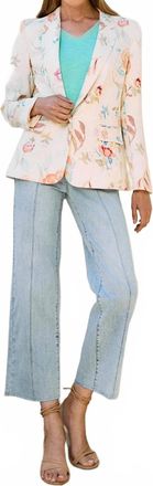 FDJ Duchess Libby Long Sleeve Blazer In Ivory