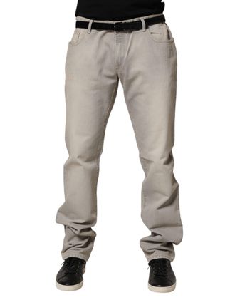 Dolce & Gabbana Mens Cotton Straight Denim Jeans Gray