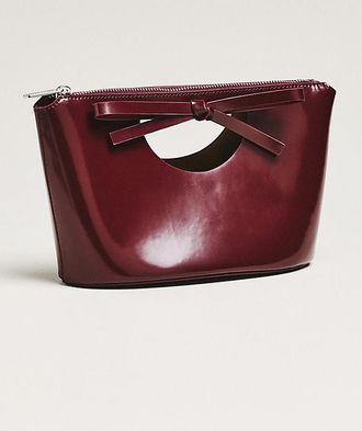 Studio Amelia Sofia Leather Bow Clutch