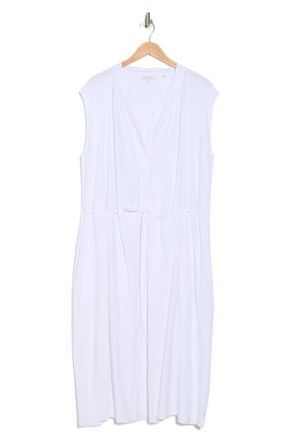 Vince Sleeveless Linen Blend Midi Dress in Optic White at Nordstrom Rack, Size 1X
