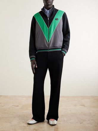 Valentino Garavani Logo-Appliqu&eacute;d Jersey Track Jacket